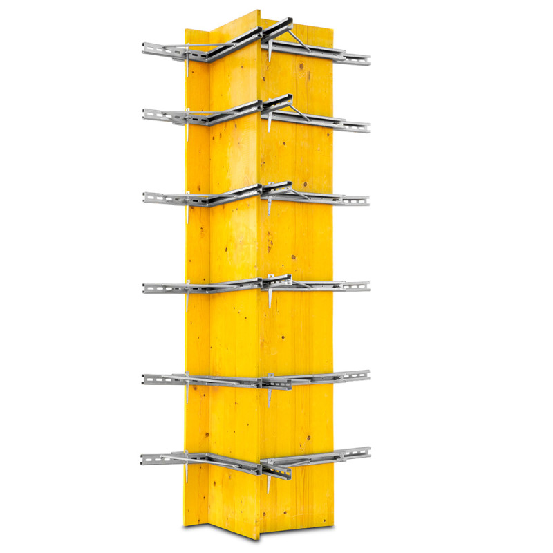 Three-layer board column pillar