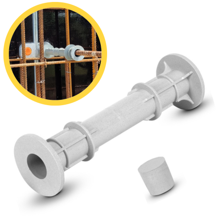 Dystans szalunkowy / rurka dystansowa szalunku 25cm  100szt + korki  200 szt