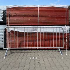 Barierka tymczasowa 2,5x1,1m