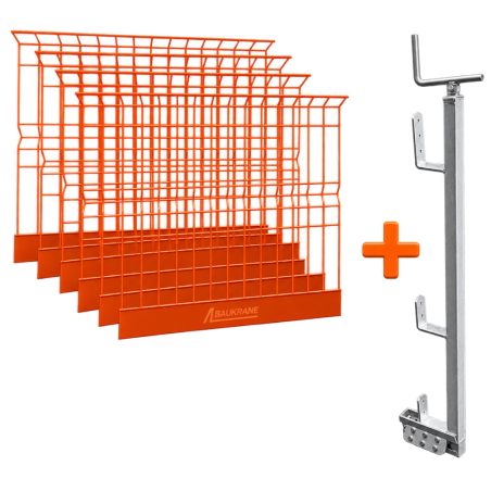 100 m BHP Safety Barrier Set – 42 Meshes + 43 Posts