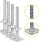 Adjustable foot Ø38 0.40m 4pcs