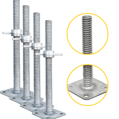 Adjustable foot Ø38 0.80m 4pcs