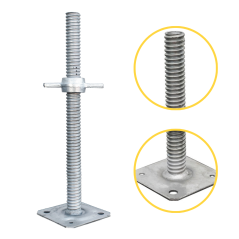 Galvanized adjustable foot