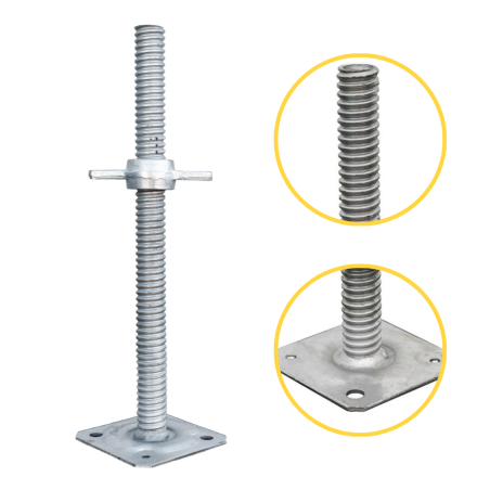 Galvanized adjustable foot